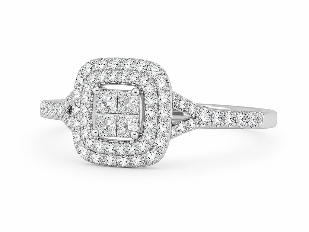Diamond Double Halo Ring