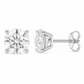 Round Brilliant Lab Diamond Stud Earrings- 4 Prong