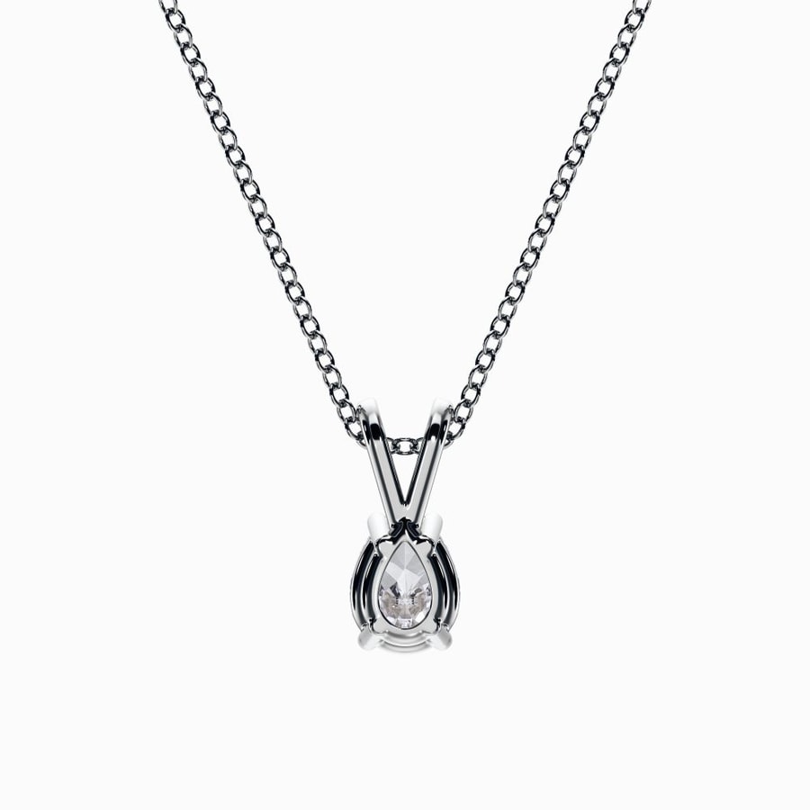 1/2 Carat Lab Diamond Pear Pendant in White Gold