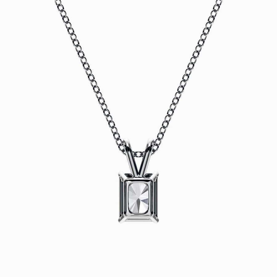 1/2 Carat Lab Grown Radiant Pendant in White Gold