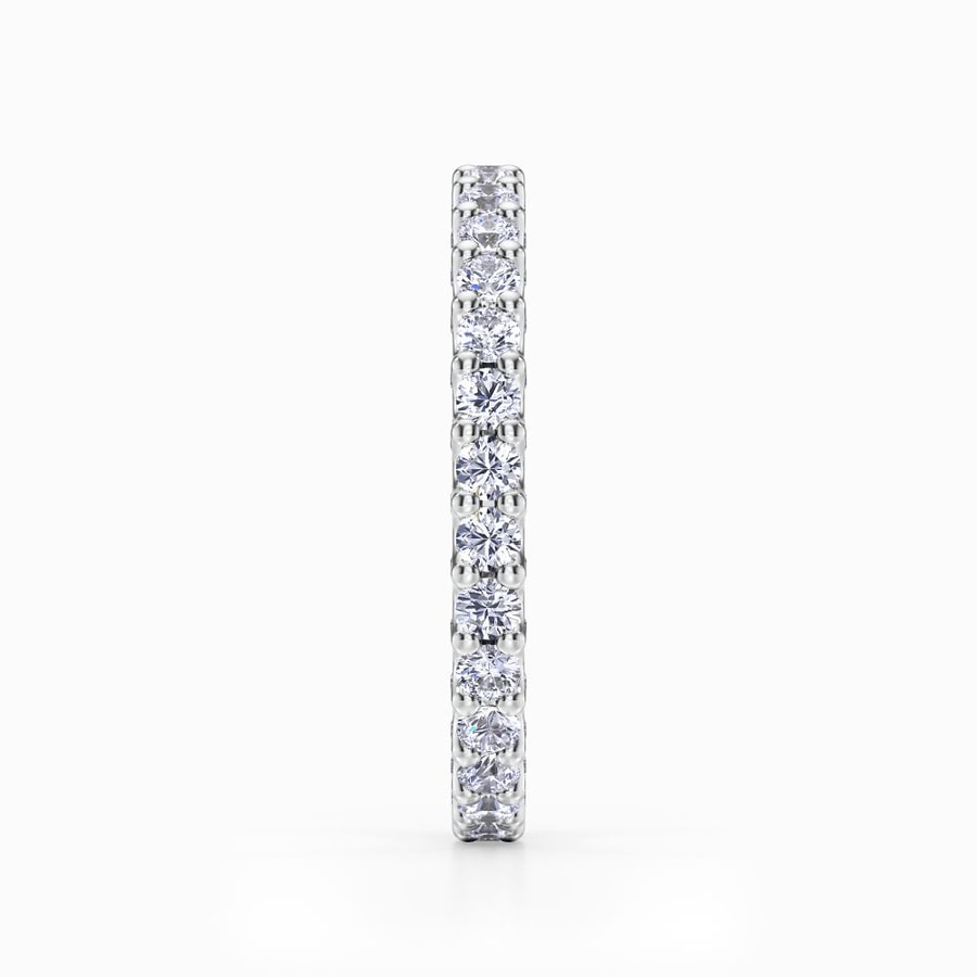 Three Sided Diamond Eternity Band In White Gold