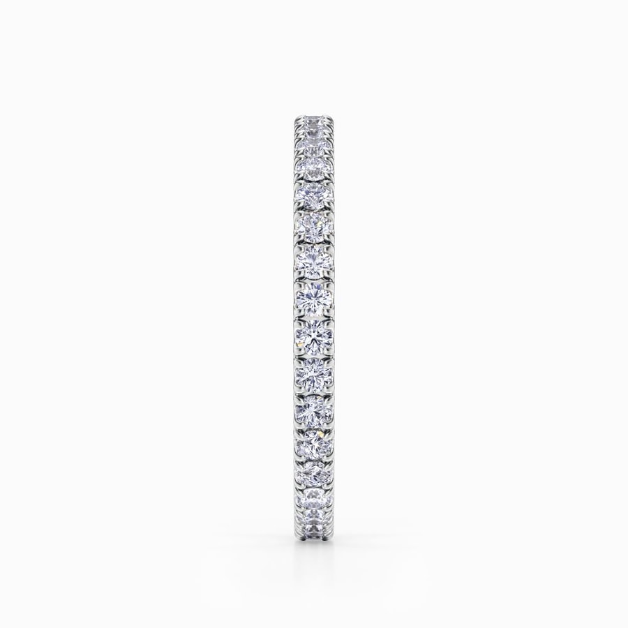 Petite Pave Eternity Ring In White Gold (0.63 Carat)