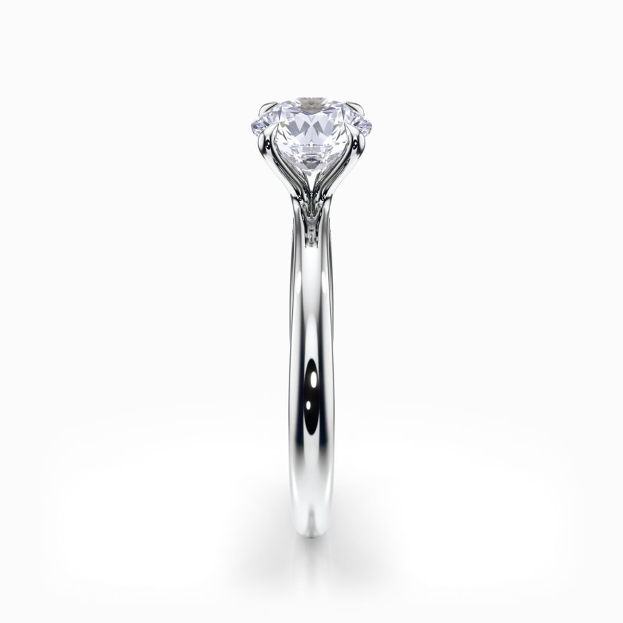 Blooming Solitaire Engagement Ring in White Gold