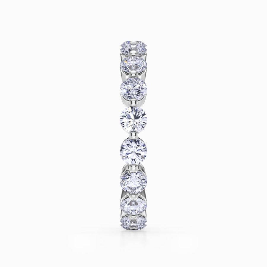 Floating Diamond Eternity Ring in White Gold (1.98 Carat)
