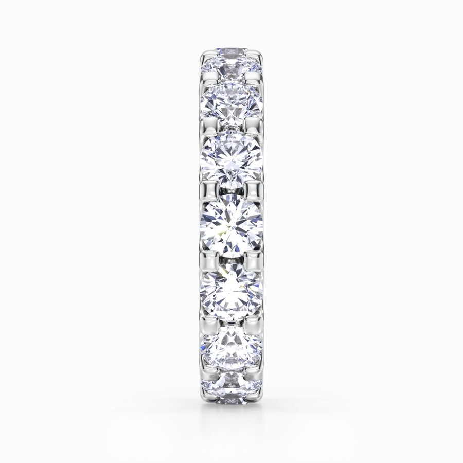 Scallop Diamond Eternity Ring In Platinum (3.98 Carat)