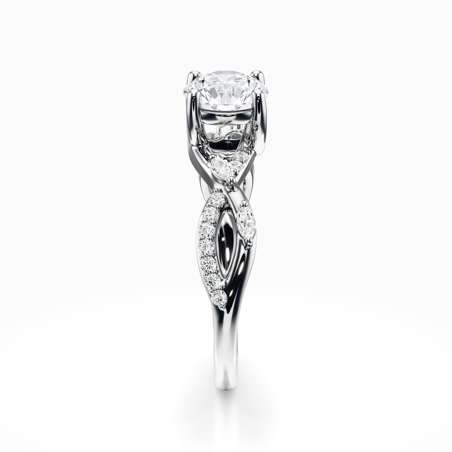 Ivy Diamond Engagement Ring in White Gold