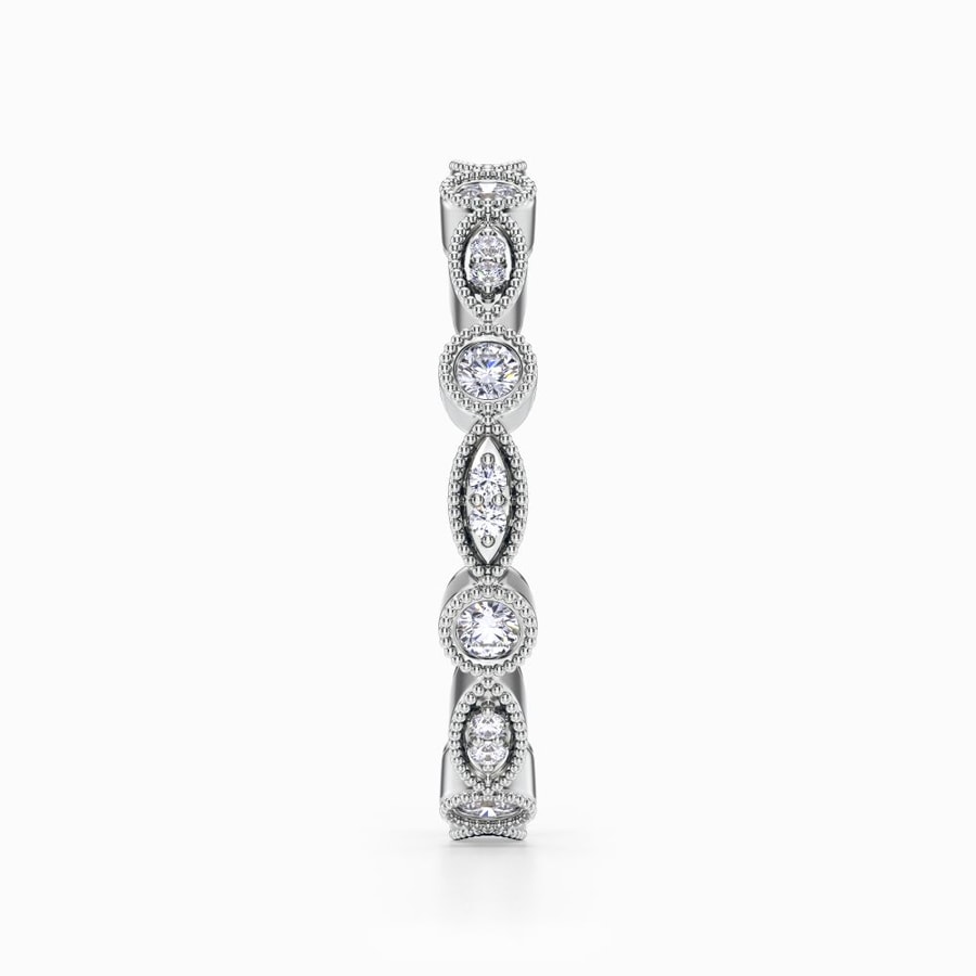 Vintage Edwardian Diamond Eternity Band In White Gold
