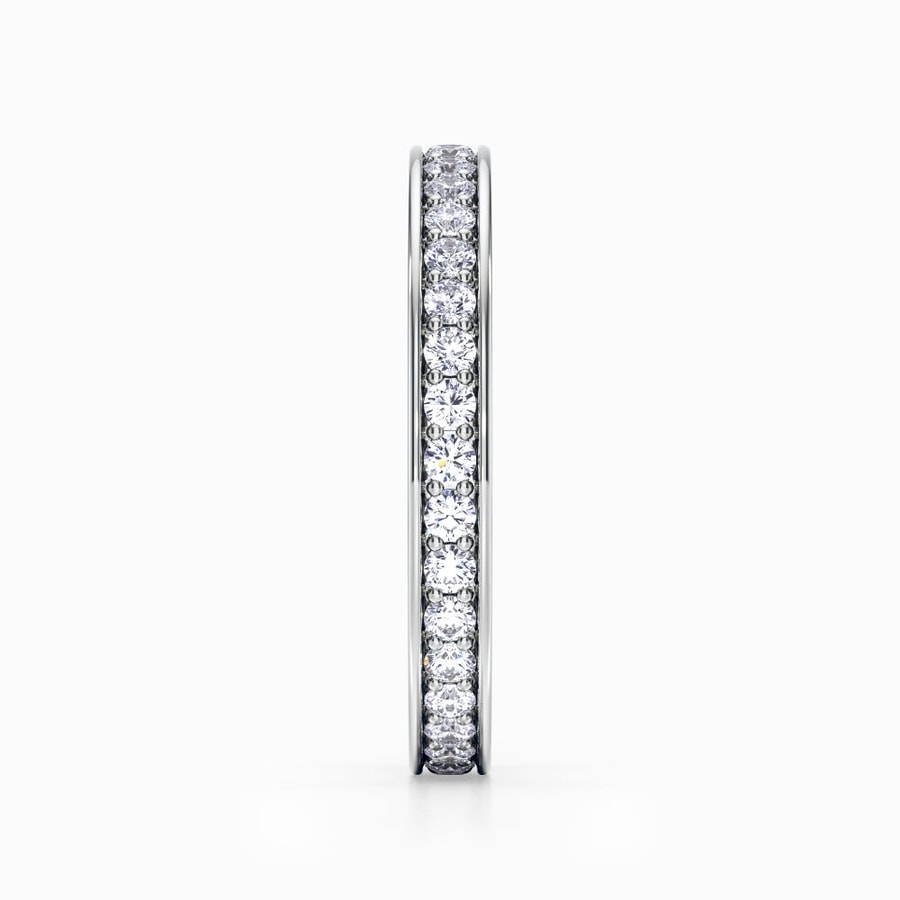 Pave Diamond Eternity Ring in Platinum (0.73 Carat)