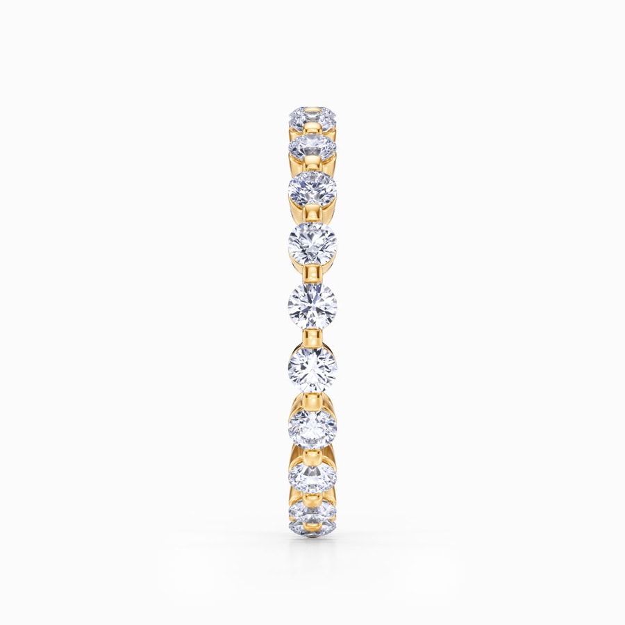Floating Diamond Eternity Ring In Yellow Gold (0.98 Carat)