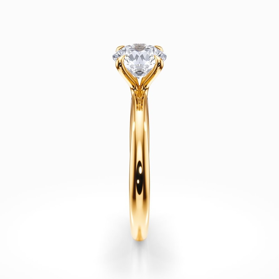Blooming Solitaire Engagement Ring in Yellow Gold