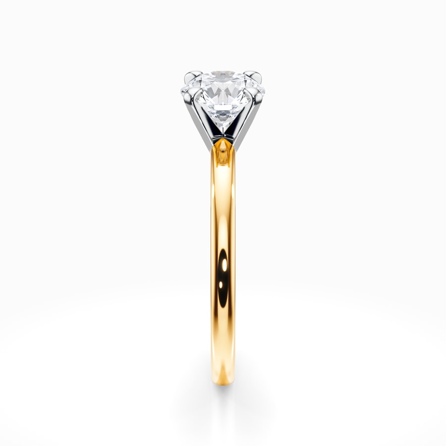 Comfort-Fit Solitaire Engagement Ring in Yellow Gold (2 mm)
