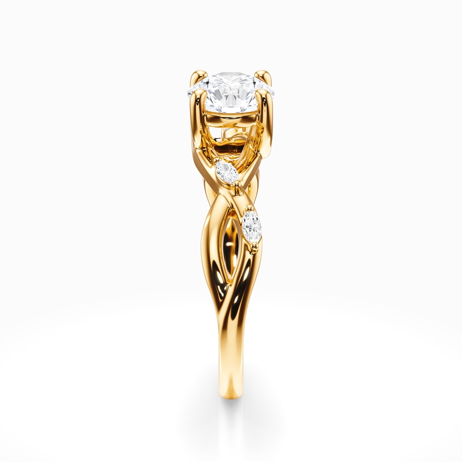Florida Ivy Diamond Engagement Ring in Yellow Gold