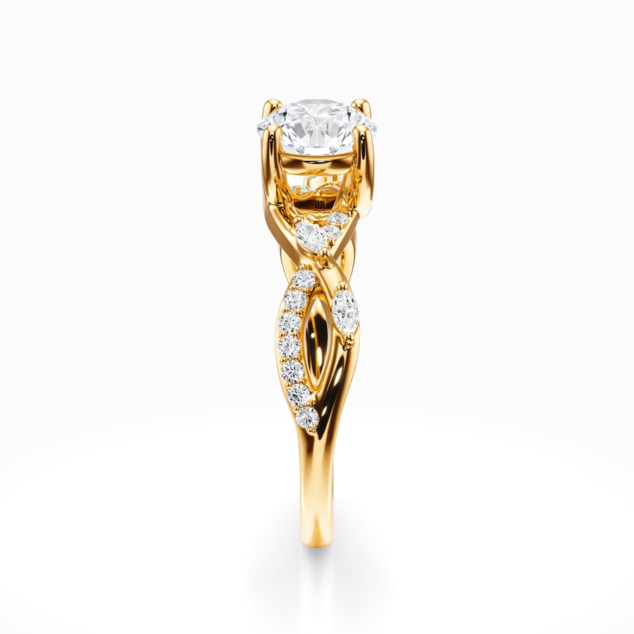 Ivy Diamond Engagement Ring in Yellow Gold