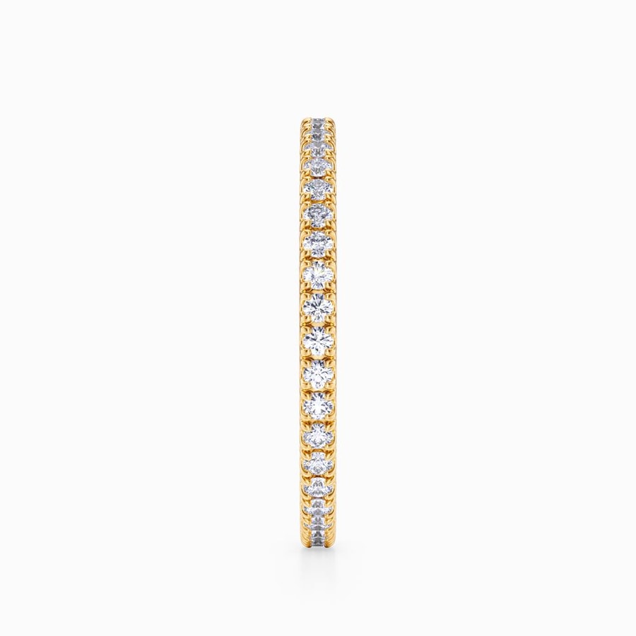 Petite Pave Eternity Ring in Yellow Gold (0.52 Carat)