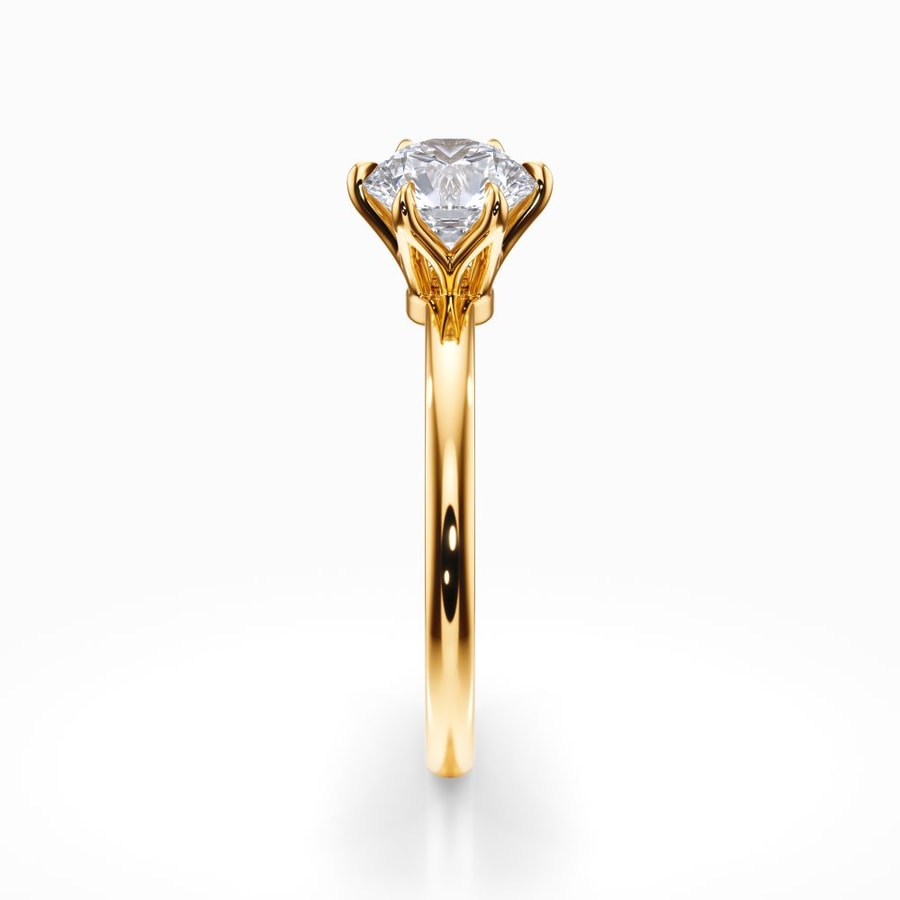 Royal Six-Prong Engagement Ring in Yellow Gold