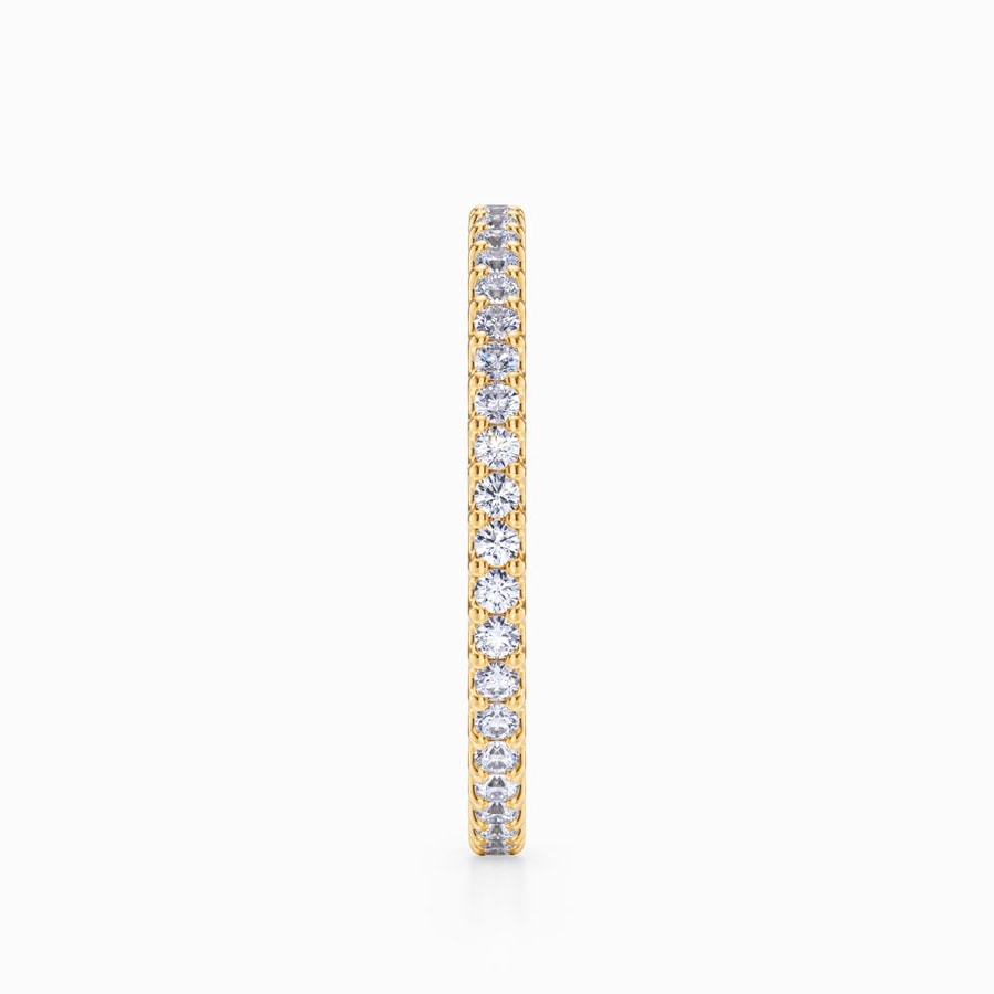Scalloped Diamond Eternity Ring in Yellow Gold (0.42 Carat)