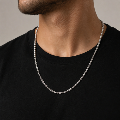 14K Gold Rope Chain Necklace