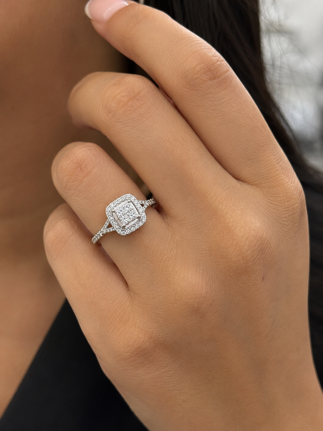 Diamond Double Halo Ring