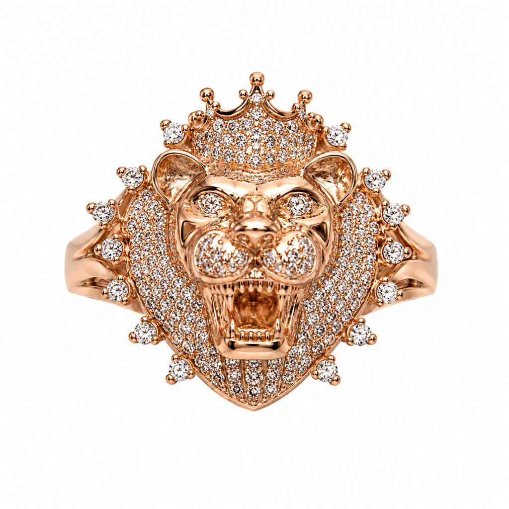 Diamond Lion Ring