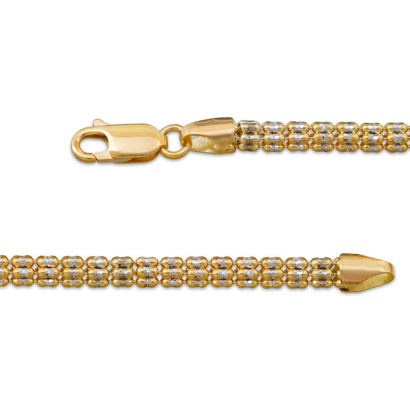 14K Diamond-Cut Gold Bracelet