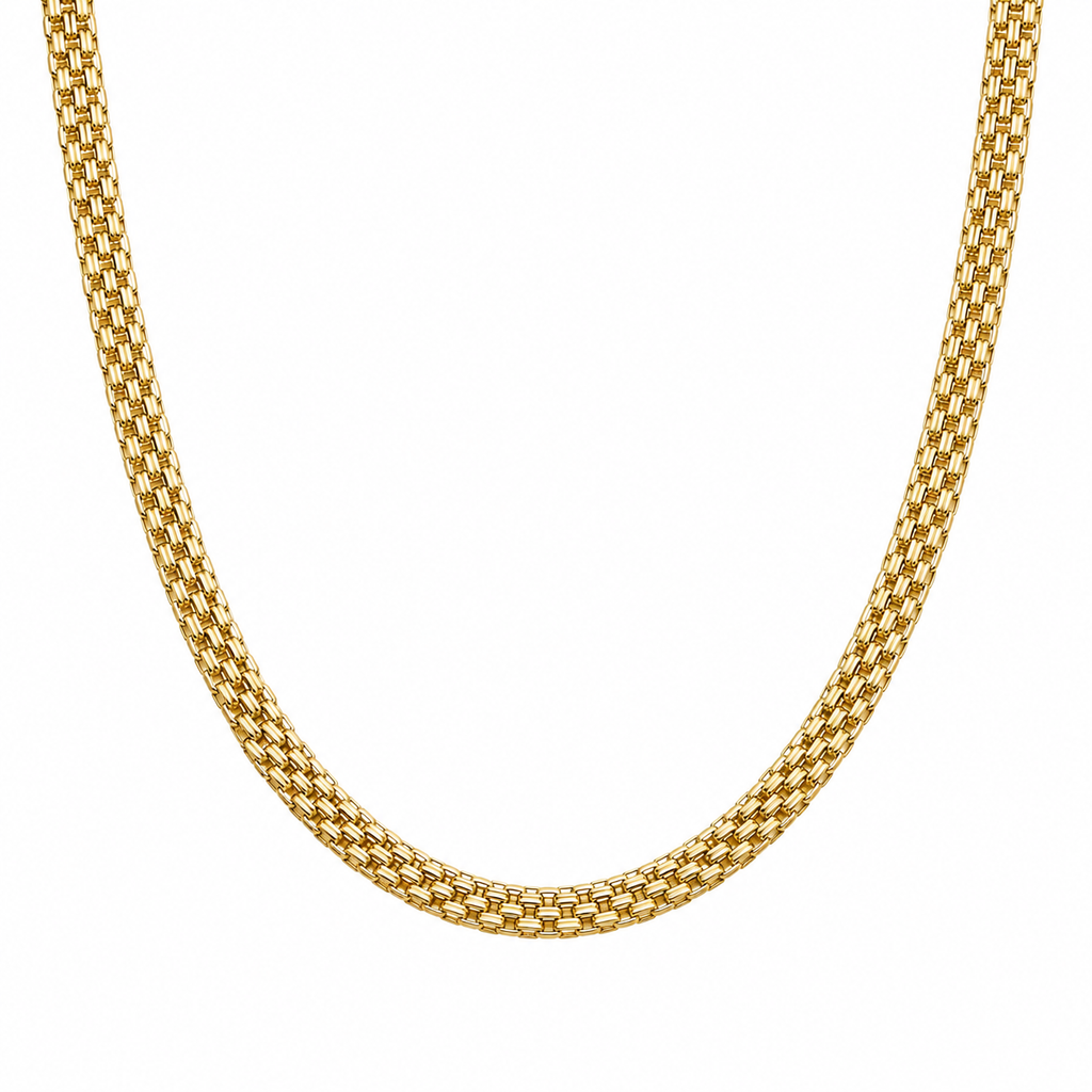 14K Gold Bismark Link Necklace
