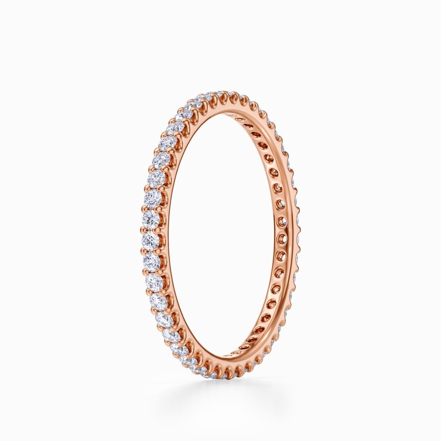 Scalloped Diamond Eternity Ring in Rose Gold (0.42 Carat)