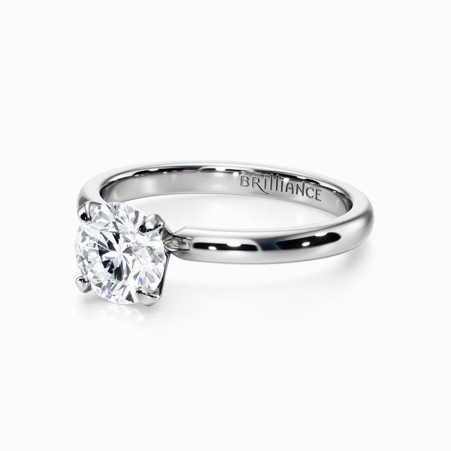 Classic Solitaire Engagement Ring in White Gold