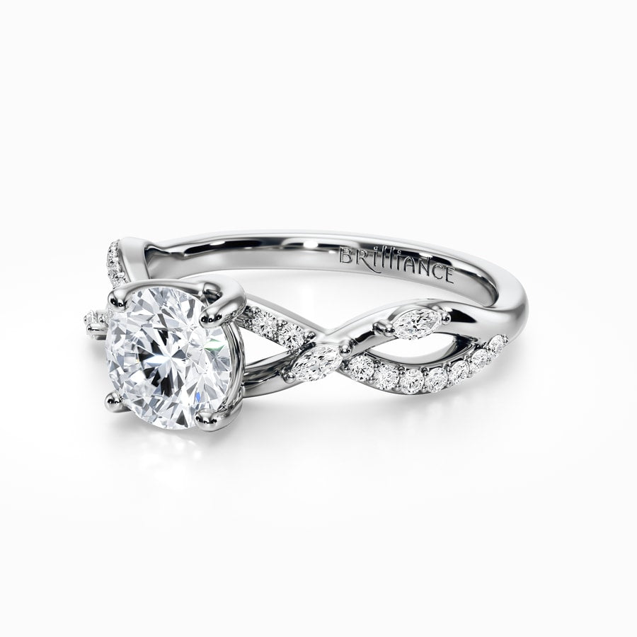 Ivy Diamond Engagement Ring in White Gold