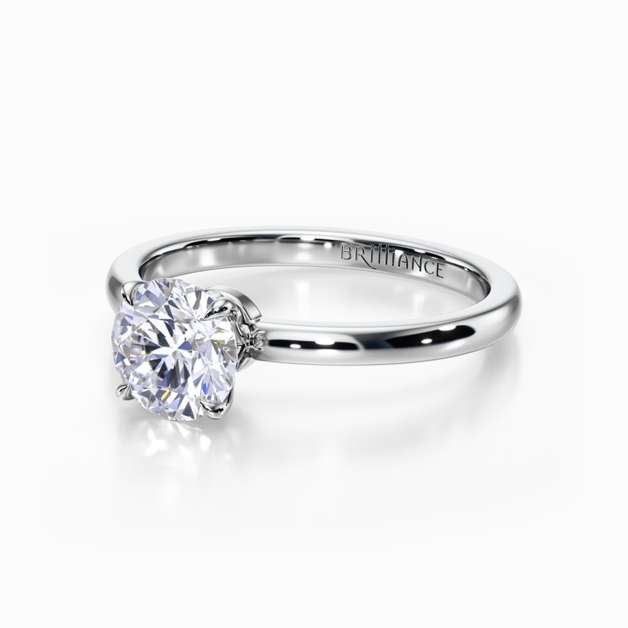 Royal Solitaire Engagement Ring in Platinum