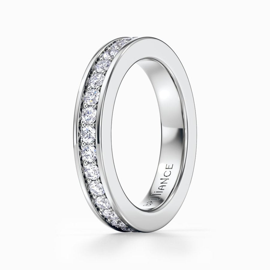 Scintillating Pave Diamond Eternity Ring in Platinum (0.98 Carat)