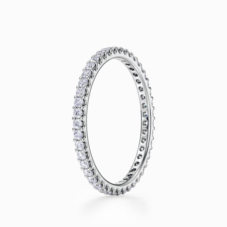 Scalloped Diamond Eternity Ring in Platinum (0.42 Carat)