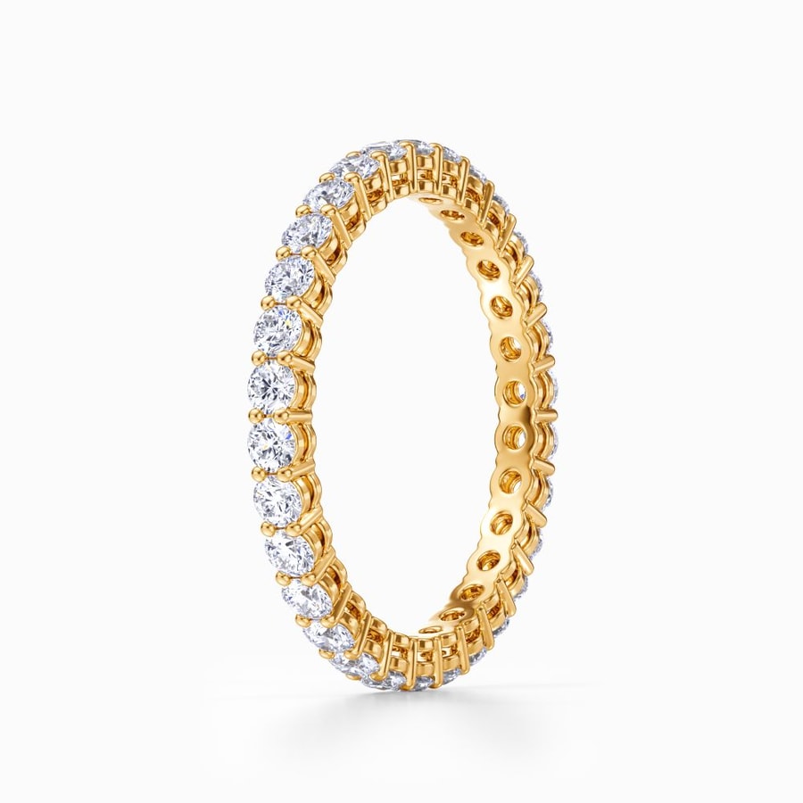 Open Gallery Diamond Eternity Band In Yellow Gold (0.98 Carat)