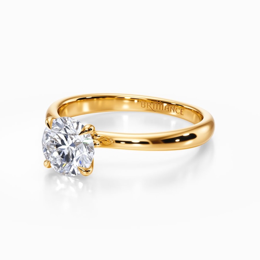 Blooming Solitaire Engagement Ring in Yellow Gold