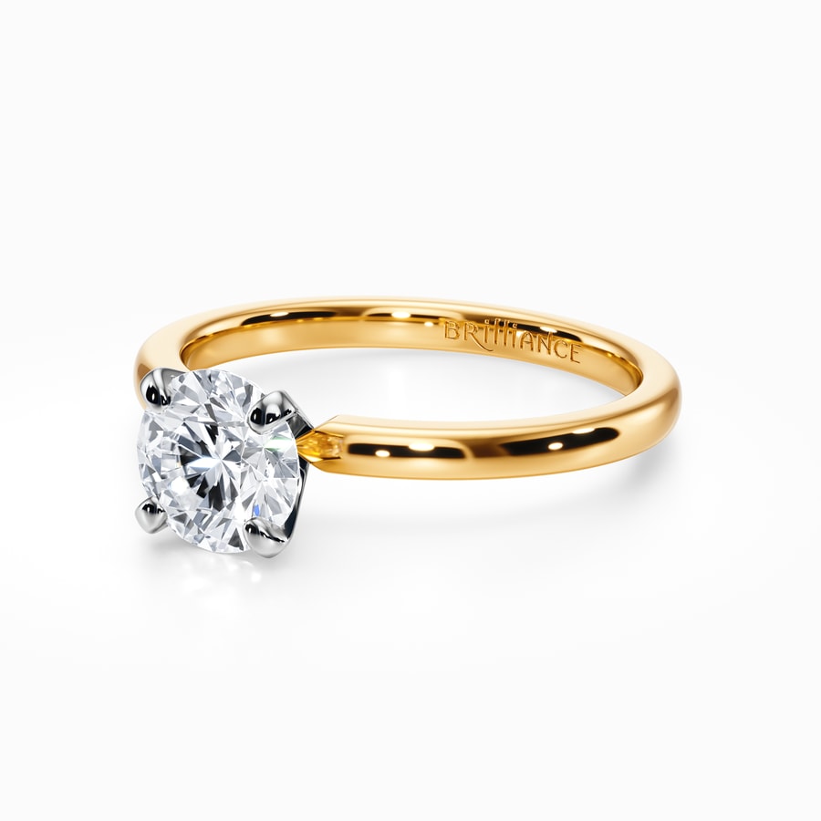Comfort-Fit Solitaire Engagement Ring in Yellow Gold (2 mm)