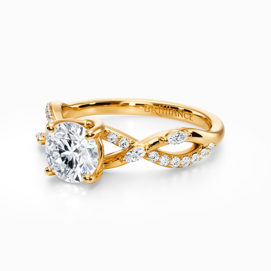 Ivy Diamond Engagement Ring in Yellow Gold