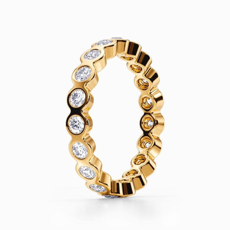 Modern Bezel Eternity Band In Yellow Gold (0.98 Carat)