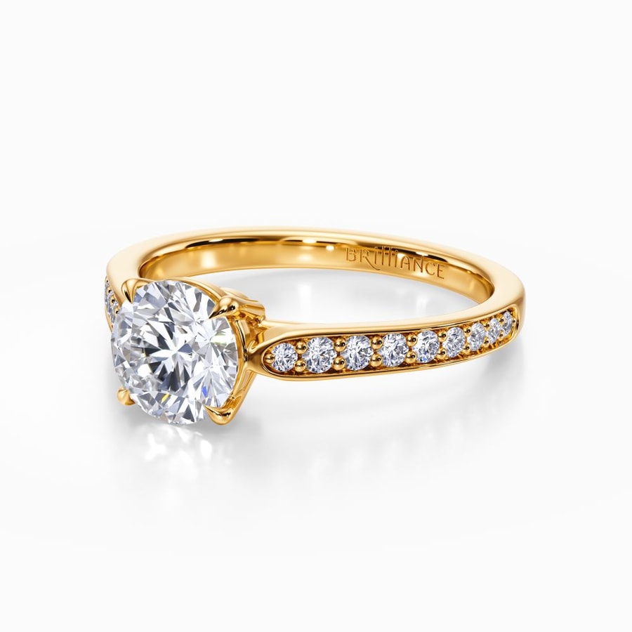 Ophelia Diamond Engagement Ring in Yellow Gold