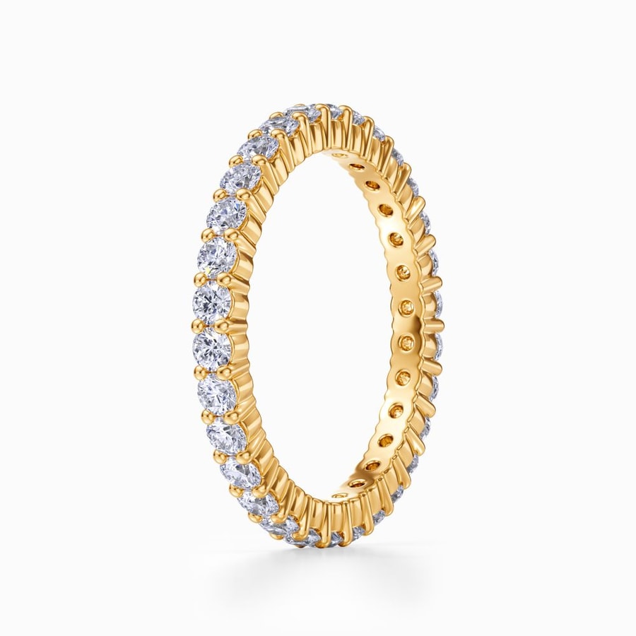 Classic Prong Set Diamond Eternity Ring In Yellow Gold (0.98 Carat)