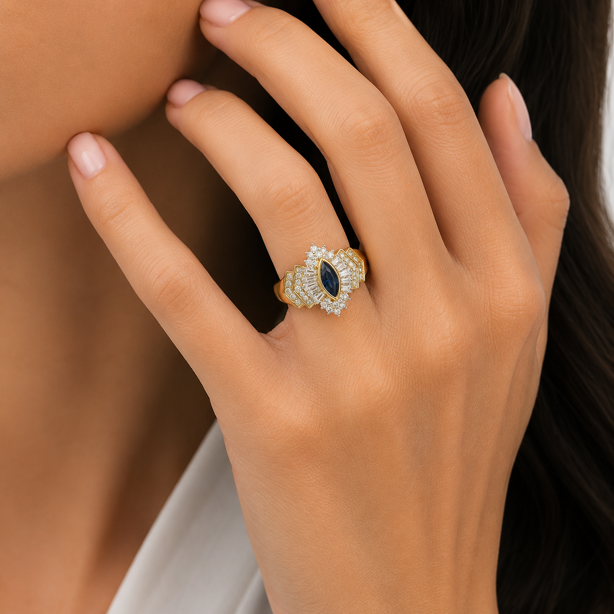 Vintage Sapphire & Diamond Ring