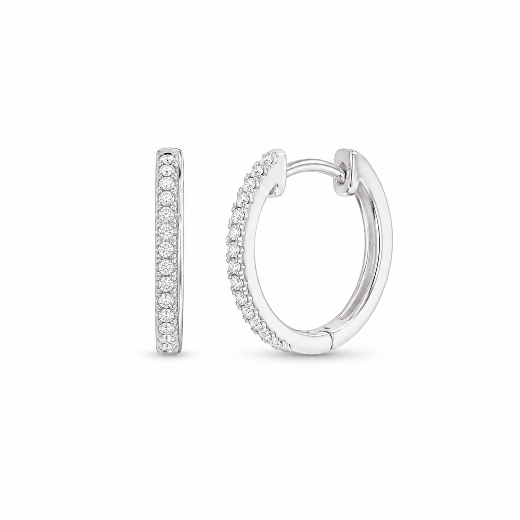 Diamond Huggie Earrings