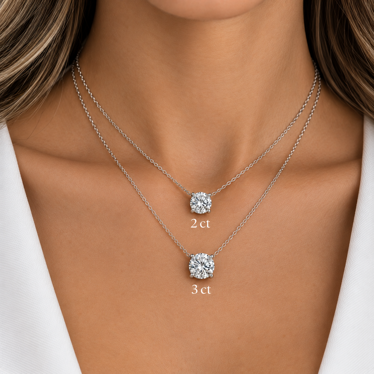 IGI Certified Diamond Solitaire Necklace