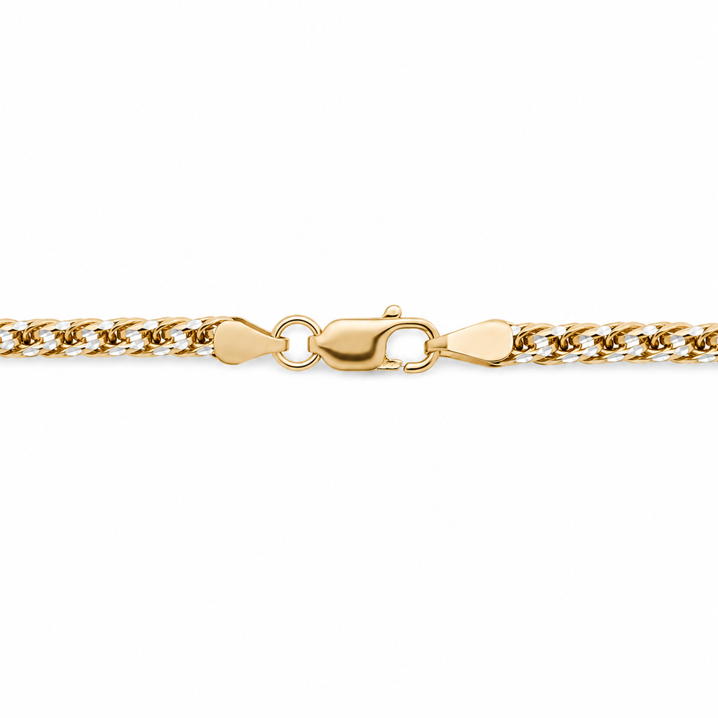 14K Gold Diamond Cut Franco Chain Necklace