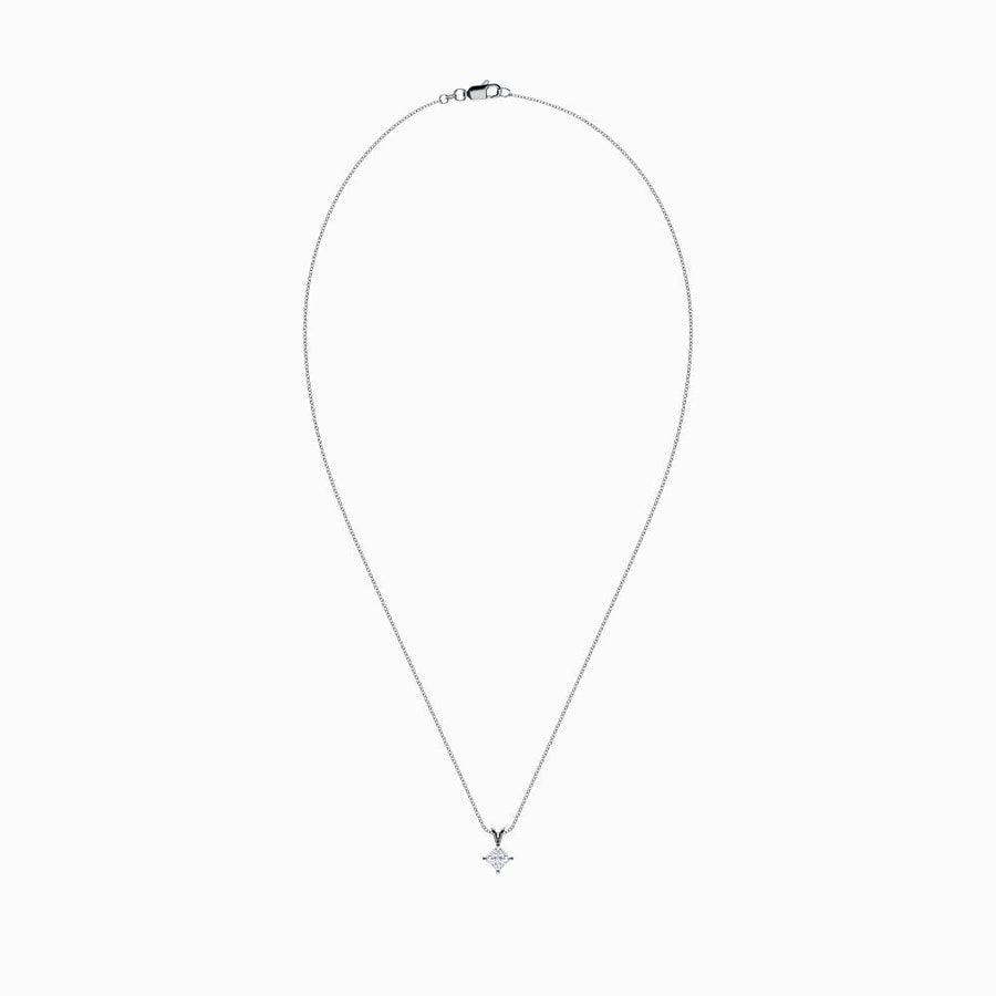 1/2 Carat Lab Diamond Princess Pendant in White Gold