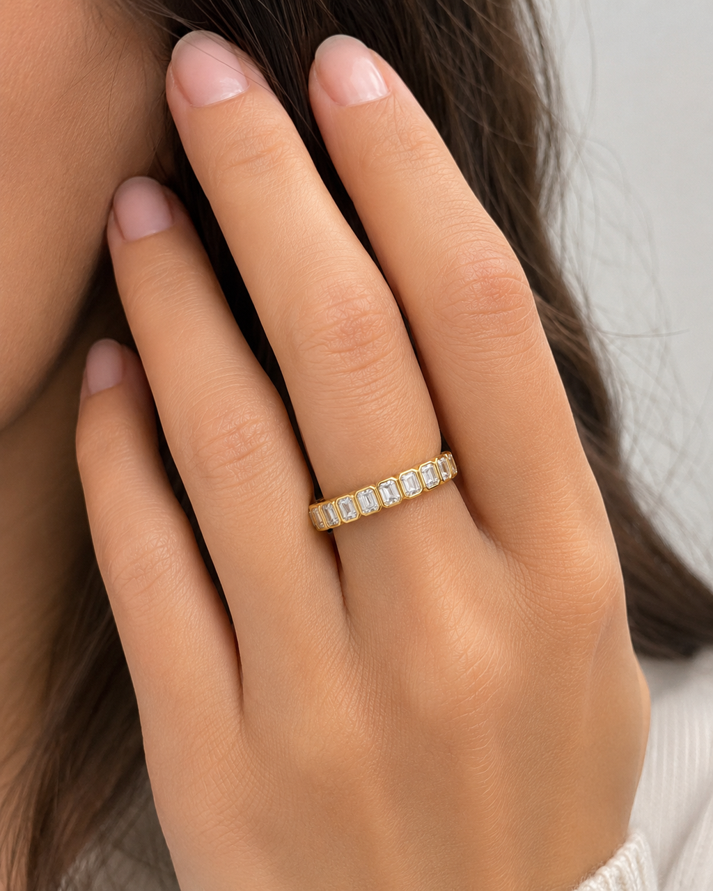 Emerald Cut Diamond Eternity Ring