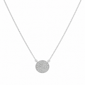 Diamond Pavé Disc Necklace