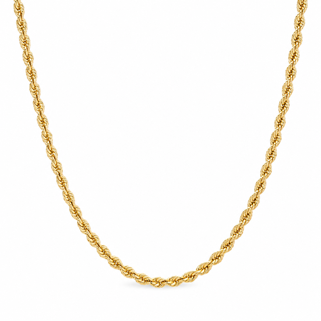 14K Gold Rope Chain Necklace