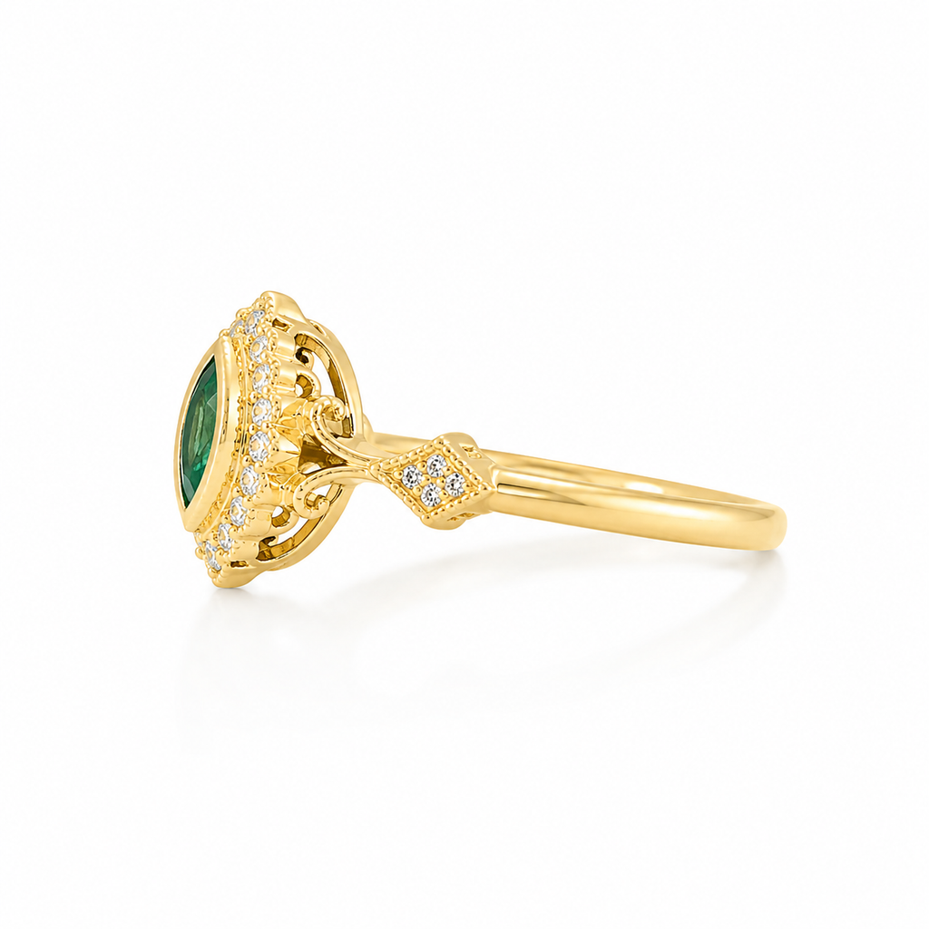 Emerald Marquise Vintage-Inspired Ring
