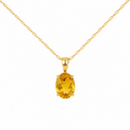 Citrine Solitaire Pendant Necklace