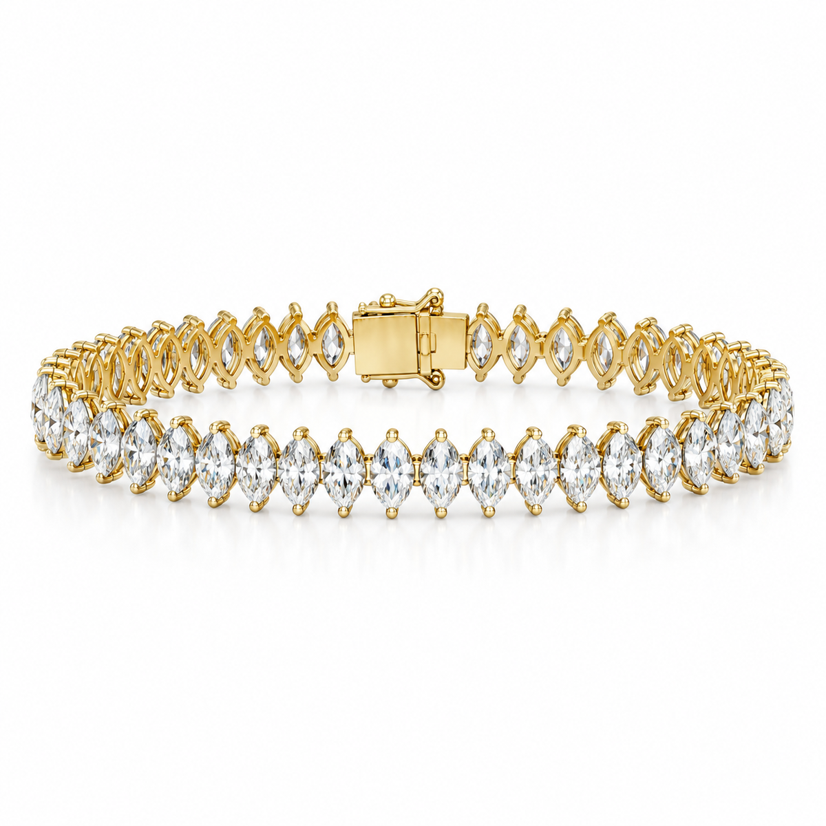 Marquise Lab-Grown Diamond Tennis Bracelet – 13.26 ctw