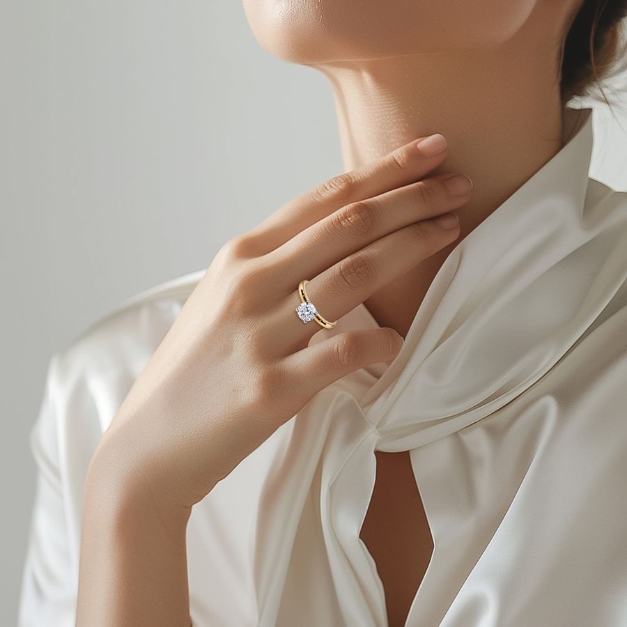 Classic Solitaire Engagement Ring in Yellow Gold